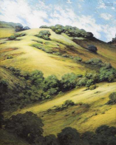 PAINTING, ROBERT HOUSTON, CALIFORNIA HILLS