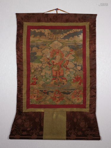 A CHINESE VINTAGE HAND EMBROIDERY HANGER