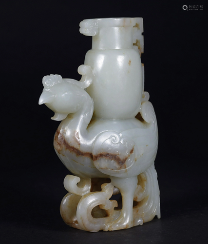 A CHINESE WHITE JADE ZUN