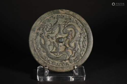 A CHINESE VINTAGE BRONZE MIRROR