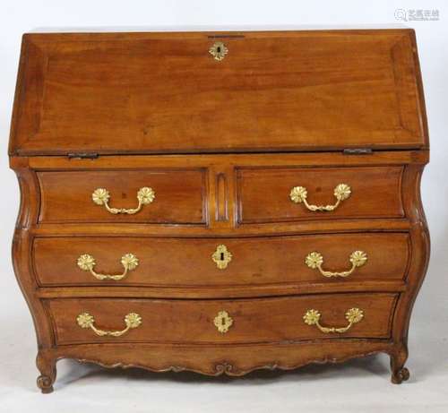 BELLE COMMODE scribanne en acajou galbée toutes fa…