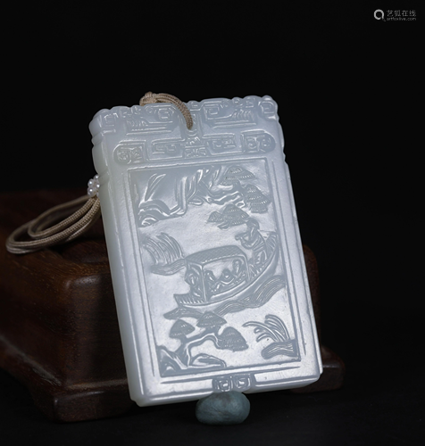 A CHINESE WHITE JADE PENDANT