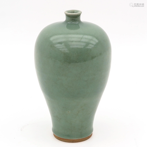 A Celadon Meiping Vase