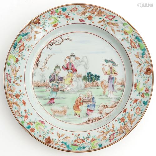 A Famille Rose Plate