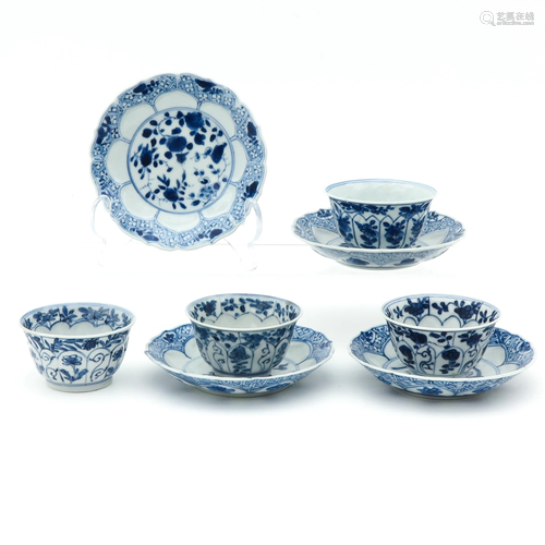 A Set of 4 Cups and Saucers