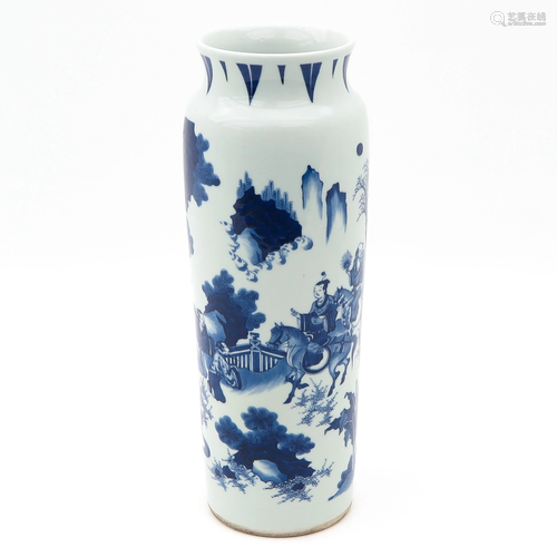 A Blue and White Rolwagen Vase