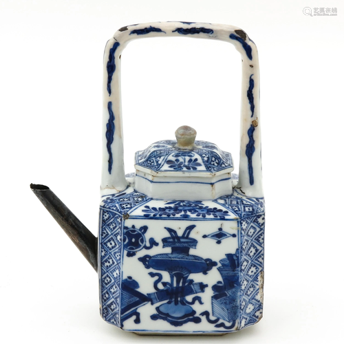 A Blue and White Teapot