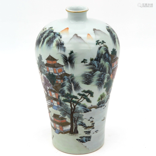 A Polychrome Decor Meiping Vase