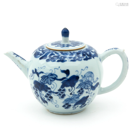 A Blue and White Teapot