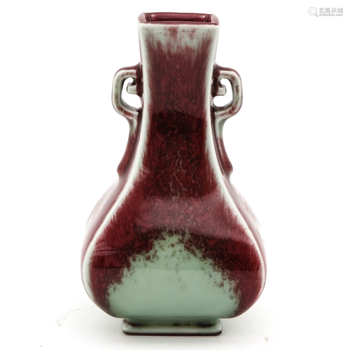 A Green and Red Glaze Vase