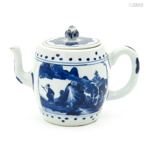 A Blue and White Teapot