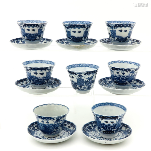 A Collection of Cups and Saucers