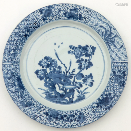 A Blue and White Plate