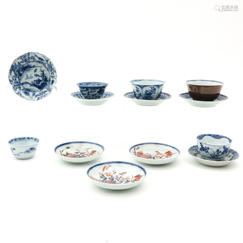 A Collection of Cups and Saucers