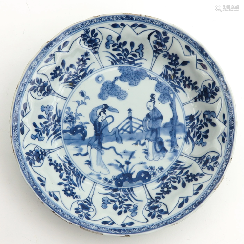 A Blue and White Plate