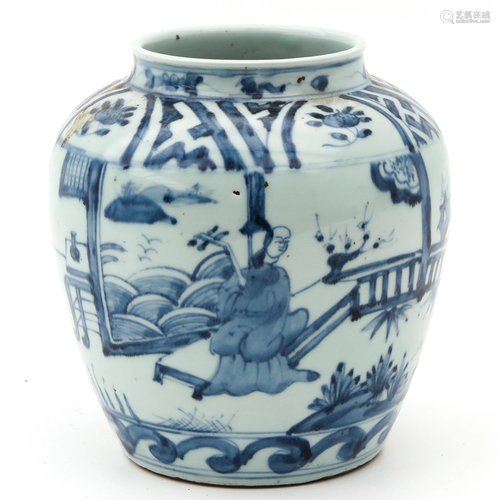 A Blue and White Jar