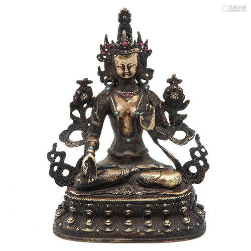 A Bronze Buddha Sculpture