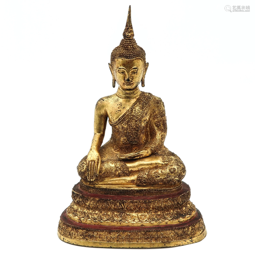 A Gilt Bronze Buddha