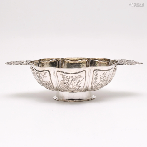 An 19th Century Dutch Silver Brandywine Bowl