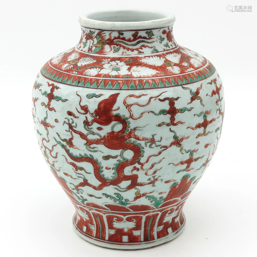 A Polychrome Decor Jar