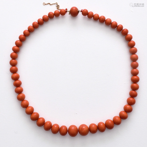 A Red Coral Necklace
