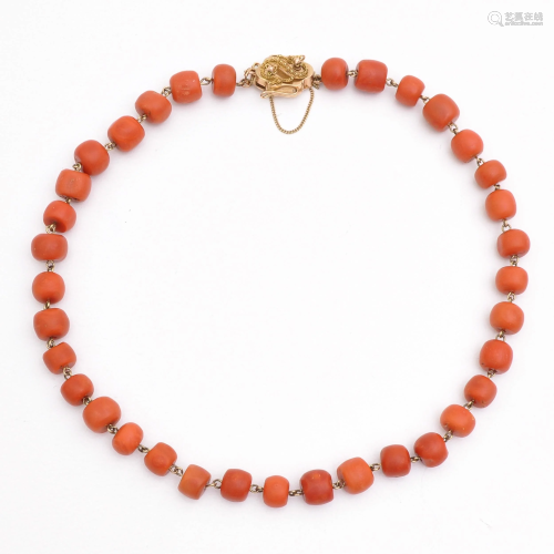 A Fine 19th Century Red Coral Necklace