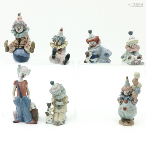 A Collection of 7 Lladro Sculptures