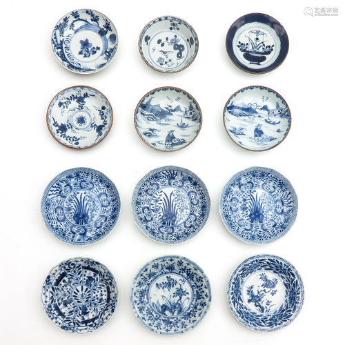 A Collection of 12 Saucers