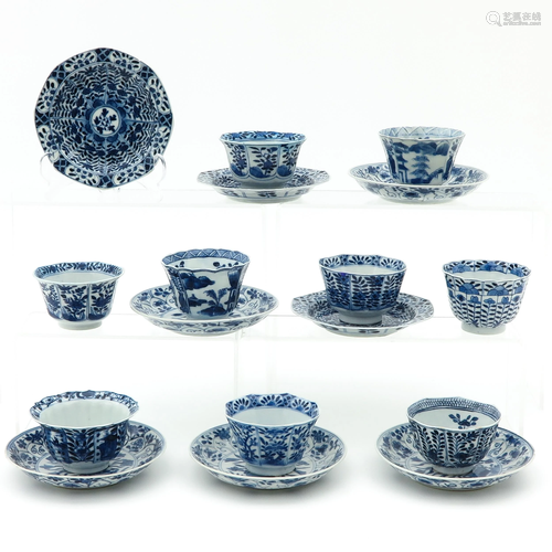 A Collection of Cups and Saucers