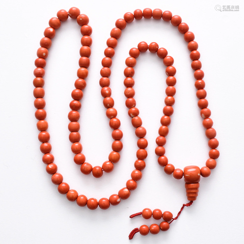 A Red Coral Necklace