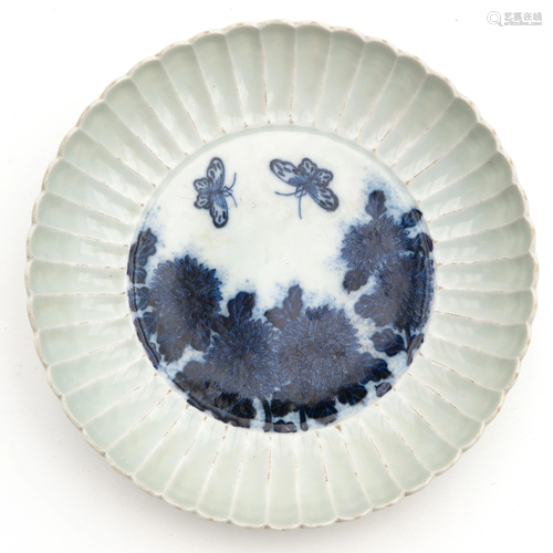 A Blue and White Dish