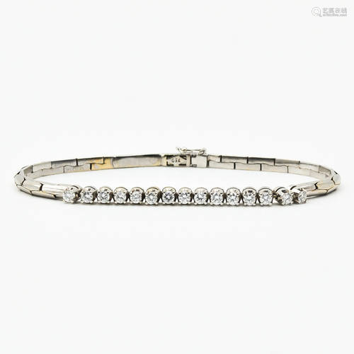 An 18KG Bracelet with Diamonds