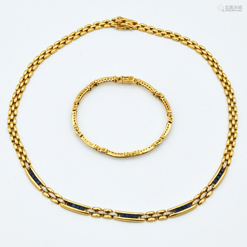 An 18KG Necklace and Bracelet