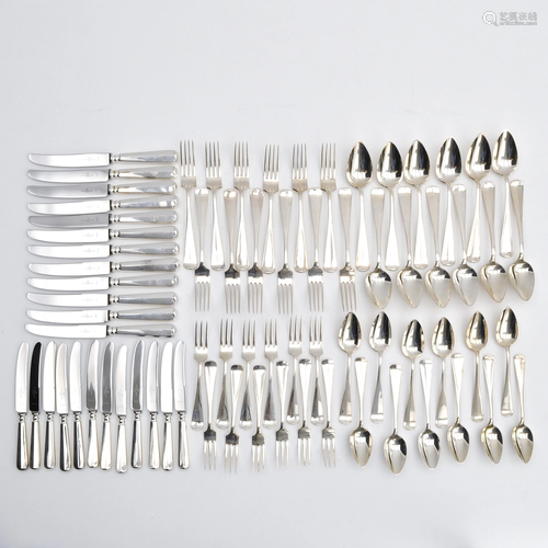 A Dutch Silver Cutlery Set