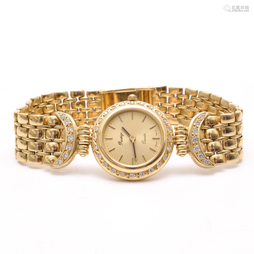 A Ladies 18KG and Diamond Prestige Watch