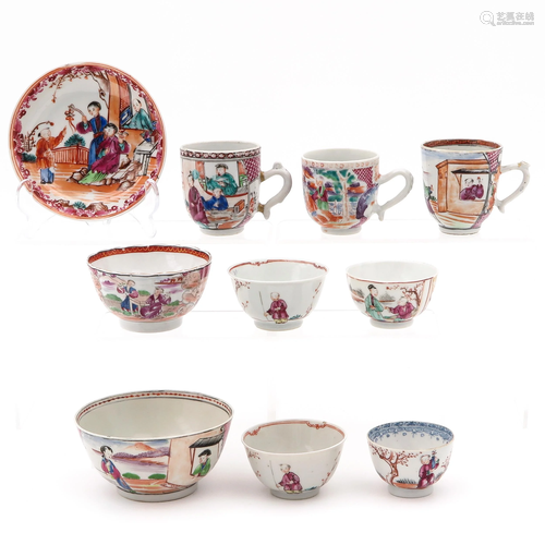 A Collection of Cups and Saucers