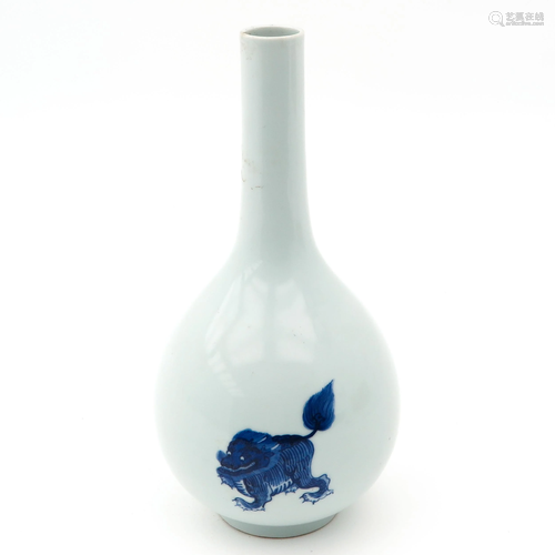 A Blue and White Bottle Vase