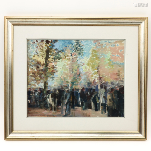 An Oil on Board Signed W. Vaarzon Morel