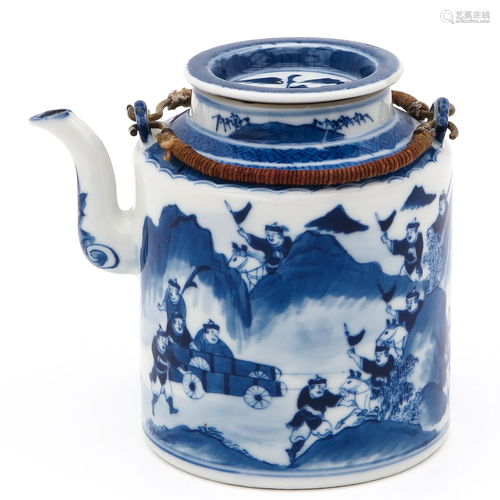 A Blue and White Teapot