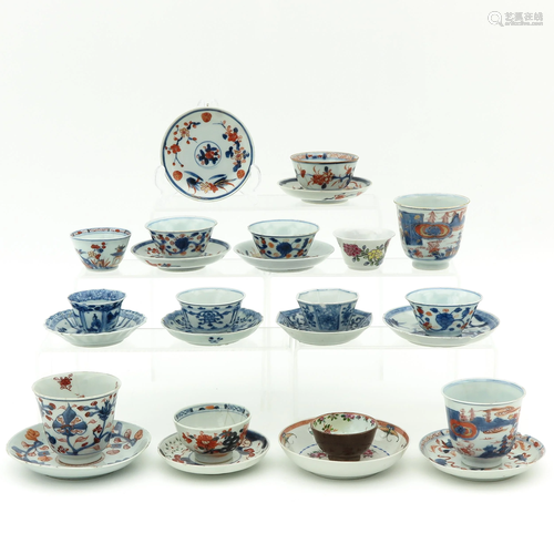 A Collection of Cups and Saucers