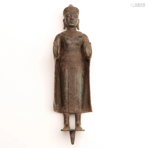 A Bronze Cambodian Buddha