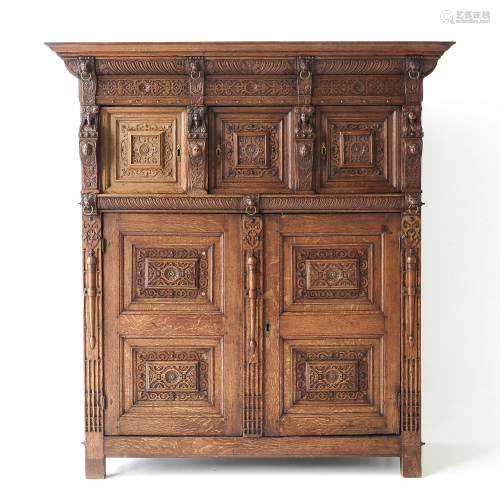 A 17th Century 5 Door Flemish Cabinet