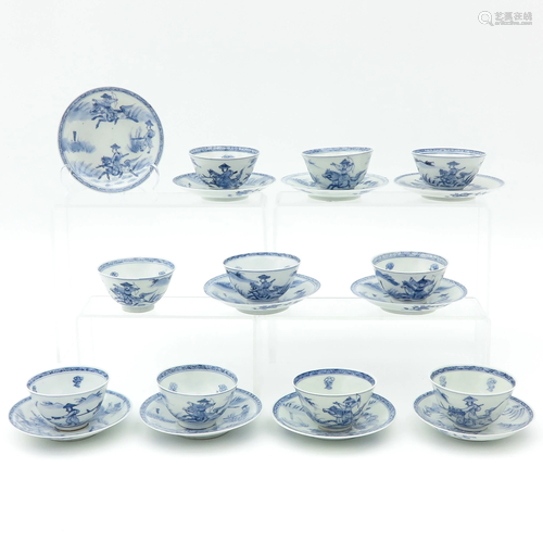 A Collection of Cups and Saucers