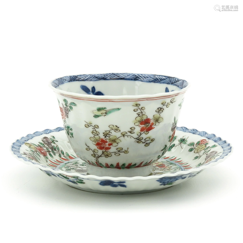 A Famille Verte Cup and Saucer