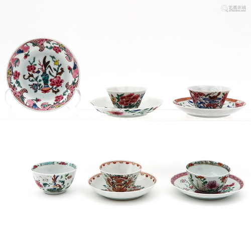 A Collection of Cups and Saucer