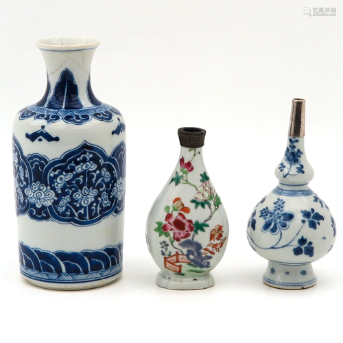 A Collection of 3 Vases