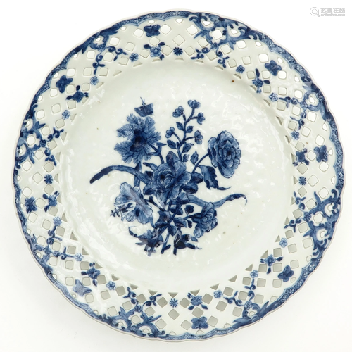 A Blue and White Plate