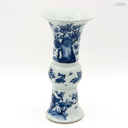 A Blue and White Yen Yen Vase