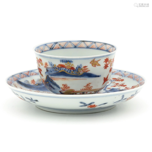 An Imari Cup and Saucer