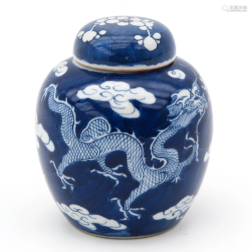 A Blue and White Ginger Jar